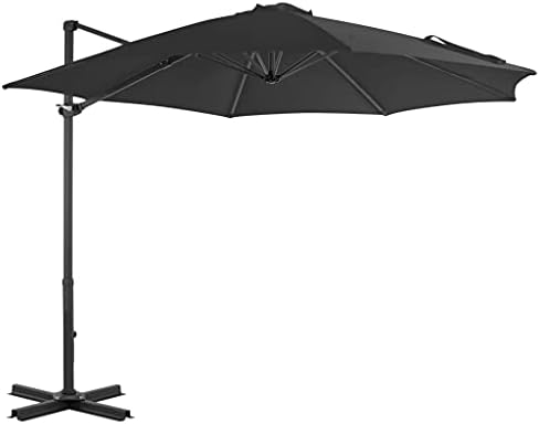 Garden parasols Cantilever Umbrella with Aluminium Pole Anthracite 300 cm,Garden Parasol Weights,Gazebo Weights Parasols Base Outdoor parasols