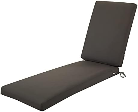 Classic Accessories Ravenna Water-Resistant Patio Chaise Cushion, 80 x 26 x 3 Inch, Espresso