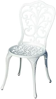 Hi-Line Gift Ltd. Classic Comfort- White Cast Aluminium Bistro Set