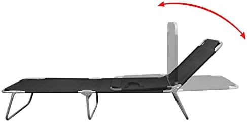 Lounge ChairTanning Chair,Folding Sun Lounger Powder-Coated Steel Black,Outdoor Chaise Lounge Folding,Summer Patio Furniture