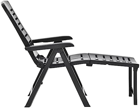 Lounge ChairFolding Chaise Lounge Outdoor, Beach Lounge Tanning Lawn Chair,Patio Lounge Chairs,Pool Lounge Chairs,Sunbathing Chair,Folding Sun Lounger Plastic Anthracite
