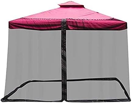 NMDCDH Outdoor Garden Umbrella Your Parasol into a Gazebo Mosquito Bug Net Parasol Outdoor Lawn Garden Camping Umbrella Sunshade Cover (Color : Black, Size : CenterPost 275x230cm)