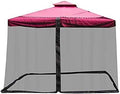 NMDCDH Outdoor Garden Umbrella Your Parasol into a Gazebo Mosquito Bug Net Parasol Outdoor Lawn Garden Camping Umbrella Sunshade Cover (Color : Black, Size : CenterPost 275x230cm)