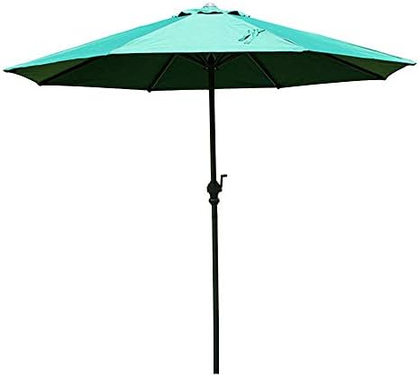 Garden Umbrella Parasol Outdoor Parasol Garden Umbrella | 2.7M |With Crank Round Uv Protection Anti Light Rain, Compact Sun Shade For Beach Gazebo Balcony Terrace Coffee Table Fishing Market