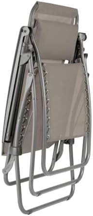 Lafuma Mobilier Relax Rt2, Chataigne, Steel/Texplast,Polypropylene/ Polyester, For Détente, Uv Resistant, 114x68x87 cm