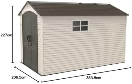 Lifetime 7ft x 12ft (2.1 x 3.6m) Storage Shed Model 60282 Tiedex
