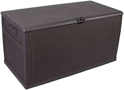 Garden Cabinets 460L Outdoor Garden Tools Cabinet Courtyard Lockable Storage Box Storage Shed (Color : Black, Size : 1206163cm) (Brown 120x61x63cm)