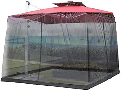 Outdoor Garden Umbrella Your Parasol into a Gazebo Black Umbrella Cover Mosquito Netting Screen for Patio Table Umbrella Garden Deck Furniture Zippered Mesh Cover (Color : C)