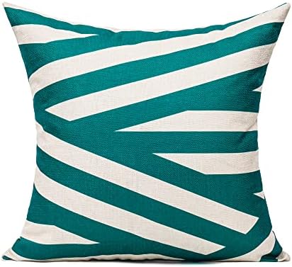 All Smiles Turquoise Teal Couch Accent Throw Pillows Cases Cushion Covers 16×16 Set of 4 Outdoor for Sofa Patio,Modern Décor