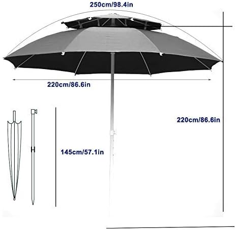 Parasol Umbrella Outdoor Market Table Umbrellas with Tilt Metal Pole, Gazebo Dock Waterproof Patio Umbrella, Great Protection Against UV Rays (Color : White)