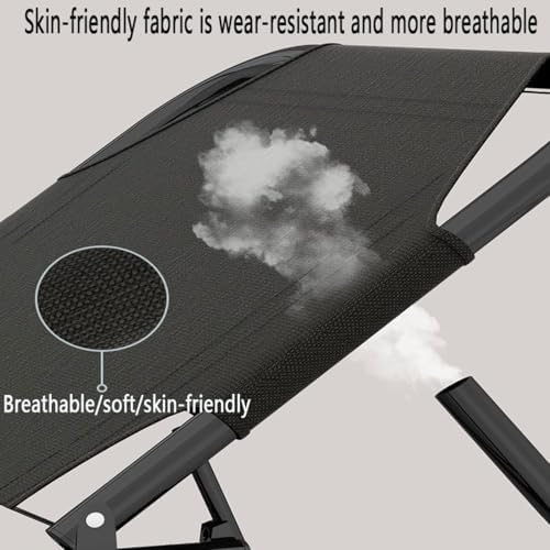 Sun Lounger Garden Chair Heavy Duty Adjustable Folding Chaise Lounge Chair with Adjustable Pillow Beach Chair for Adults 200kg Support Foldable Lawn Garden Recliner Chairs for Outdoor/Indoor