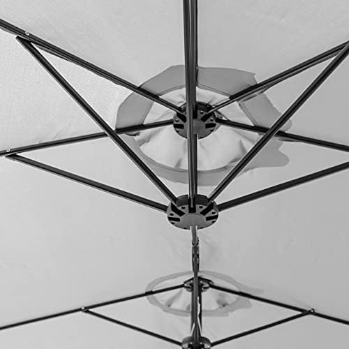 Harrier 4.6m Double-Sided Garden Parasols with Optional Cover & Base Weights - UV Protection & Easy Setup