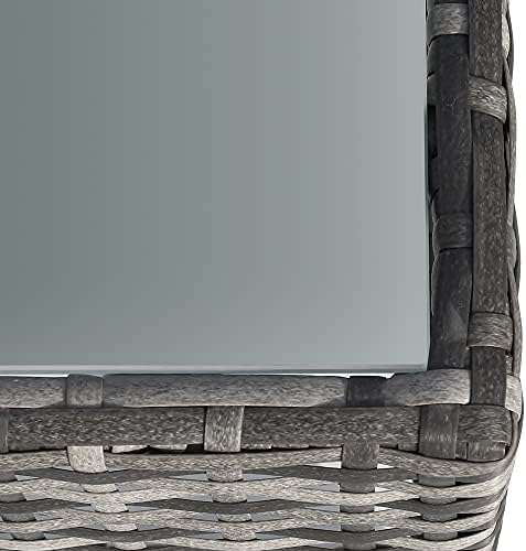 Topchances 9-seater Large Rattan Garden Corner Sofa Set, Outdoor Garden Furniture Set Patio Sofa Set with Coffee Table, Seat Cushions and Back Cushions