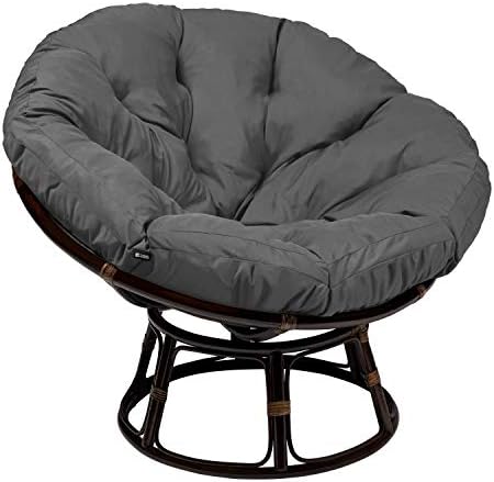 Classic Accessories 60-541-040801-EC Montlake Water-Resistant 50 Inch, Light Charcoal Papasan Cushion, 42"-50" DIA