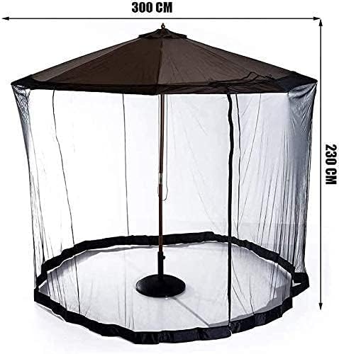 Outdoor Garden Umbrella Your Parasol into a Gazebo Patio Umbrella Cover Screen with Zipper Door, Garden Outdoor Patio Netting Canopy for Camping