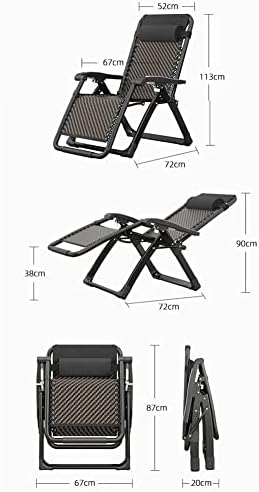 Zero Gravity Lounge Chair with Pillows & Massage Armrests - Adjustable Outdoor Recliner for Poolside, Patio & Beach - Folding Steel Lounge Chair (Brown + Cushion D)