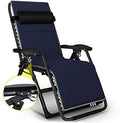 Heavy Duty Folding Lounge Chair - Zero Gravity Recliner, Waterproof Outdoor Deck Chair for Camping & Garden Furniture, Metal Sun Lounger for Relaxation and Comfort