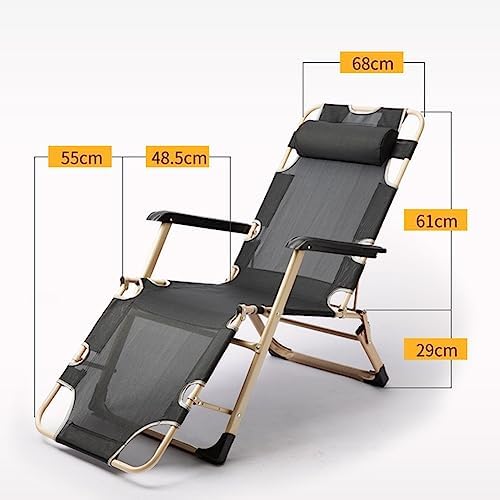 Zero Gravity Folding Sun Lounger Chair - Adjustable Outdoor Recliner with Pillows for Beach, Garden, Patio & Pool - Heavy-Duty Steel Frame, 150kg Capacity (Color: A + Cushion A)