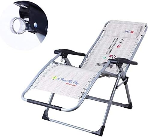 Sun Lounger Outdoor Zero Gravity Patio Lounger Chair Folding Chair Recliners For Patio Deck Chair Beach Lawn Camping Portable Chair (color, Embroidery gray, Size, Support 240kg),Embroidery
