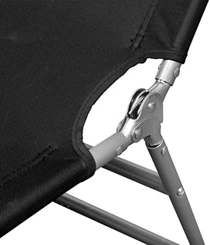 Lounge ChairTanning Chair,Folding Sun Lounger Powder-Coated Steel Black,Outdoor Chaise Lounge Folding,Summer Patio Furniture