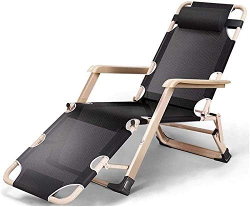 Sun Loungers Folding Sun Lounger Lounge Chairs Sun Lounger/Zero Gravity r Chair Folding Chair Outdoor Recliners Patio Deck Chair Outdoor Garden Lawn Camping Seat (Svart A)