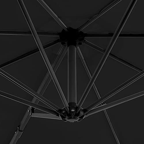 CLSDRZC Cantilever Umbrella with Aluminium Pole Anthracite 300 cm,Garden Parasol Weights,Gazebo Weights Parasols Base