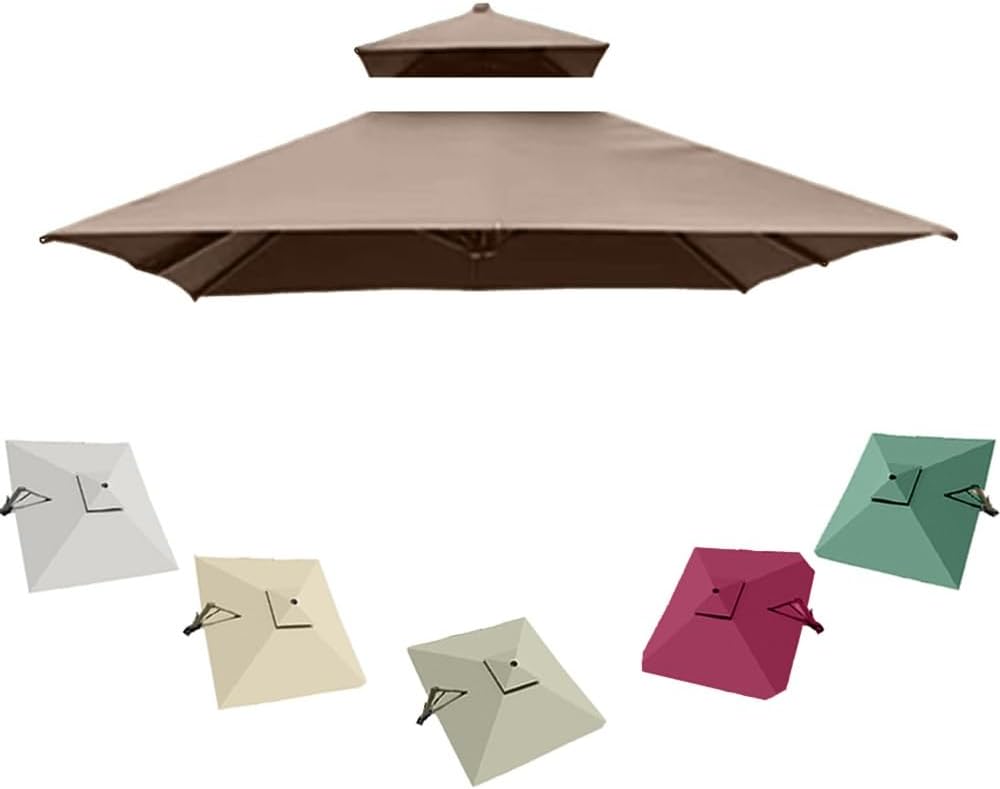 Replacement Canopy for Square Cantilever Umbrella - UV-Resistant Patio Pool Parasol Cover, Durable Offset Umbrella Top for Outdoor Yard Use