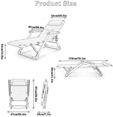 Gravity Sun Lounger Chair - Heavy Duty Folding Recliner for Garden, Beach & Patio - Portable Relaxing Deck Chair, Ideal Outdoor Furniture for Lawn & Camping