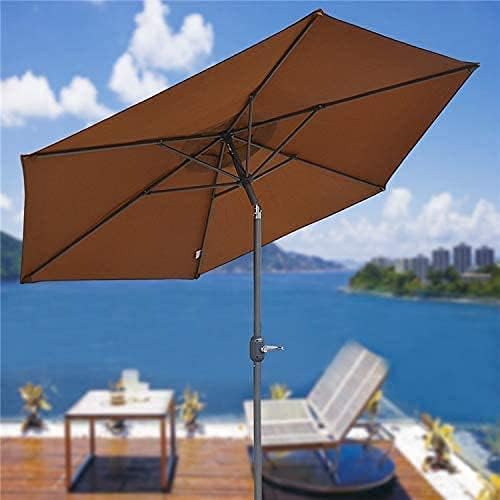 QYYZTQY Patio Parasol Garden, 2.5M Tiltable with 6 Ribs,Hexagonal Beach Umbrella for Outdoor Gazebo, Terrace, Balcony