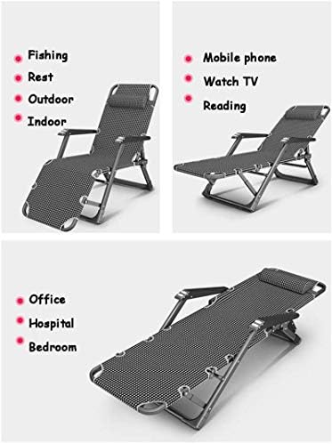 Lightweight lounge chair with zero gravity effect, foldable deck chairs, wider massage armrest, sun lounger, round tube bed, adjustable deck chair with cushion, 200 kg