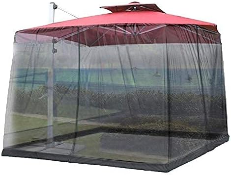 Outdoor Garden Umbrella Your Parasol into a Gazebo Outdoor Mosquito Net Patio Umbrella Cover Mosquito Netting Screen UV Resistant Mosquito Netting for Outdoor Yard Camping (Color :