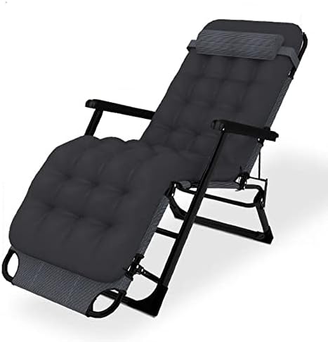 Sun Lounger Zero Gravity Chair for Garden, Outdoor Folding & Reclining Sun Lounger with Head Pillow, Deck Chair for Patio Garden Beach Pool, Max 200Kg