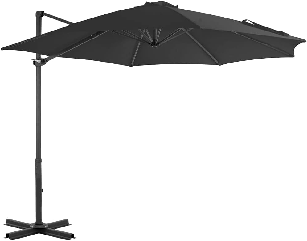 Garden parasols Cantilever Umbrella with Aluminium Pole Anthracite 300 cm,Garden Parasol Weights,Gazebo Weights Parasols Base Outdoor parasols