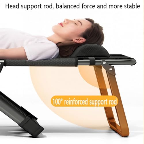 Folding Chaise Lounge Chair13-Position Heavy Duty Sun Lounger Adjustable Garden Recliner with Cushion Extra Wide No Assembly Required Sun Loungers for Garden Terrace Beach Pool