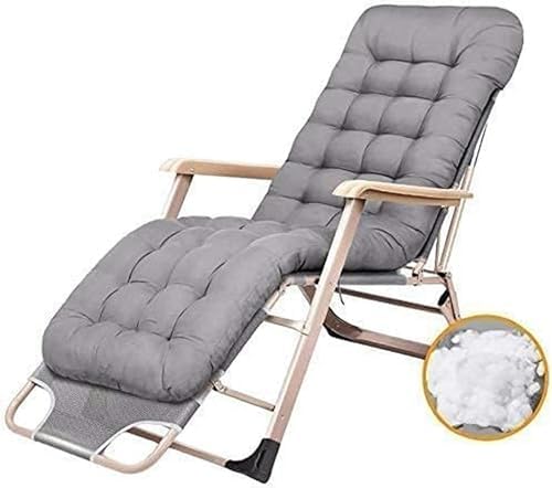 Adjustable Zero Gravity Lounge Chair - Portable Sun Lounger for Outdoor, Beach & Camping - Folding Recliner Garden Chair with Cushions for Heavy Adults