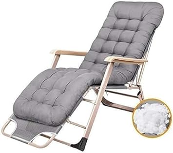 Adjustable Zero Gravity Lounge Chair - Portable Sun Lounger for Outdoor, Beach & Camping - Folding Recliner Garden Chair with Cushions for Heavy Adults