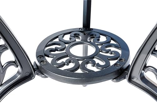 Hi-Line Gift Ltd. Classic Comfort- White Cast Aluminium Bistro Set