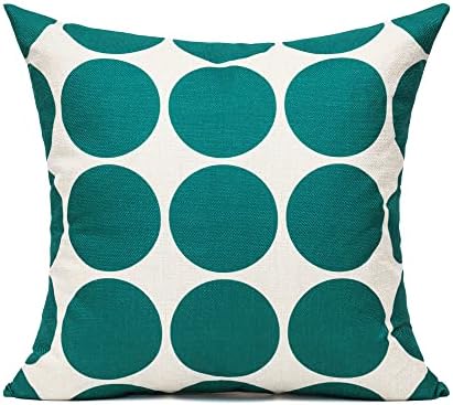 All Smiles Turquoise Teal Couch Accent Throw Pillows Cases Cushion Covers 16×16 Set of 4 Outdoor for Sofa Patio,Modern Décor