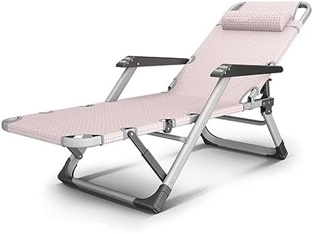 Lounge Garden Lounger Sun Lounger Folding Deck Chair Reclining Lounger Chairs Garden Patio Beach Outdoor Recliner Portable Travel Recliner Chairs Beach Lounger Deck Chair(Pink,C)