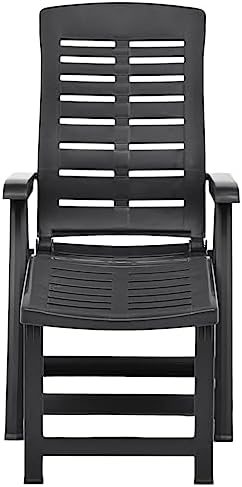 Lounge ChairFolding Chaise Lounge Outdoor, Beach Lounge Tanning Lawn Chair,Patio Lounge Chairs,Pool Lounge Chairs,Sunbathing Chair,Folding Sun Lounger Plastic Anthracite