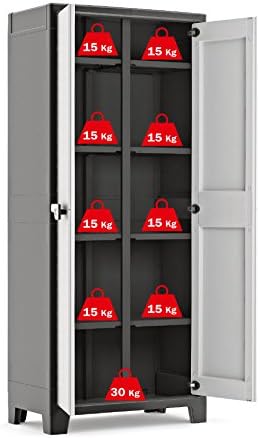 Kis Titan Water Resistant Multispace Plastic Cupboard - Garden Storage Box Outdoor Locker
