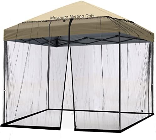 10' x 10' Patio Umbrellas Netting Mosquito Netting, Gazebo Canopy Patio Umbrella Square Clearance or Circularity OtdoorCanopy Umbrella Screen (Black)（Note: Mosquito Netting only）