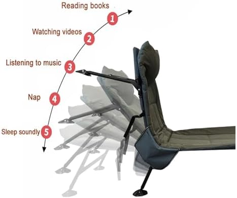 Lounge Folding Sun Lounger Office Chair Outdoor Chair Rattan Sun Lounger Daybed Recliner Chair Beach Pool Silla Camping Transat De Plage(Green 02)