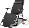 Heavy Duty Folding Lounge Chair - Zero Gravity Recliner for Garden & Camping - Waterproof Metal Sun Lounger & Deck Chair - Outdoor Relaxation Furniture Set