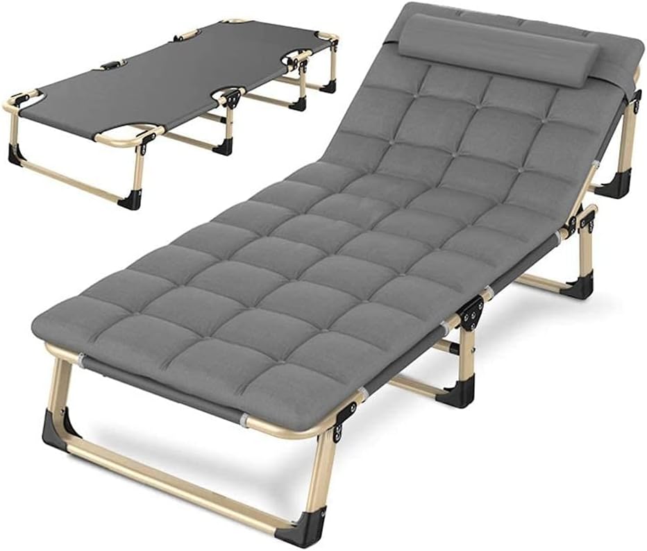 Folding Chair Lounger - Garden Foldable Recliner, Deck Chair, Beach Sun Lounger