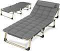 Folding Chair Lounger - Garden Foldable Recliner, Deck Chair, Beach Sun Lounger