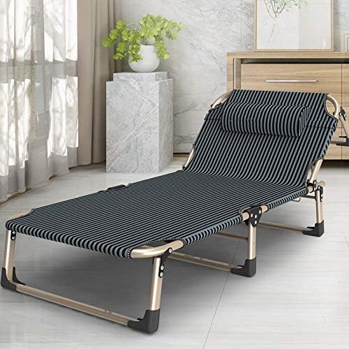 Heavy Duty Zero Gravity Reclining, Deck Chair Recliners, Terrace Outdoor Recliners, Oversized Adjustable Sun Loungers, With Headrest Support 440lbs-Black Rod Stripes+4D Breathable Cotton Pad