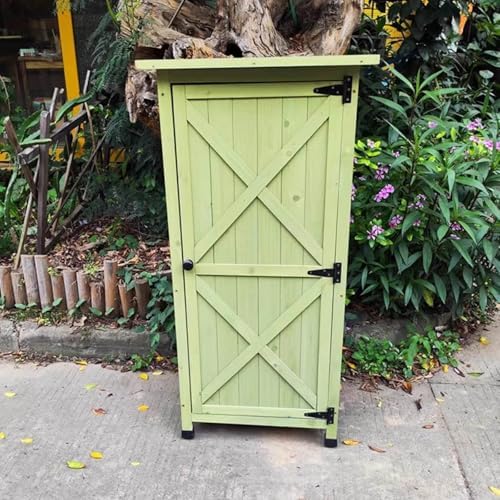 Potting Bench, Garden Storage Cabinet - Waterproof Tool Box For Courtyard And Balcony, Durable Sundries Storage Shed And Organizer (Green 51X44X118Cm)