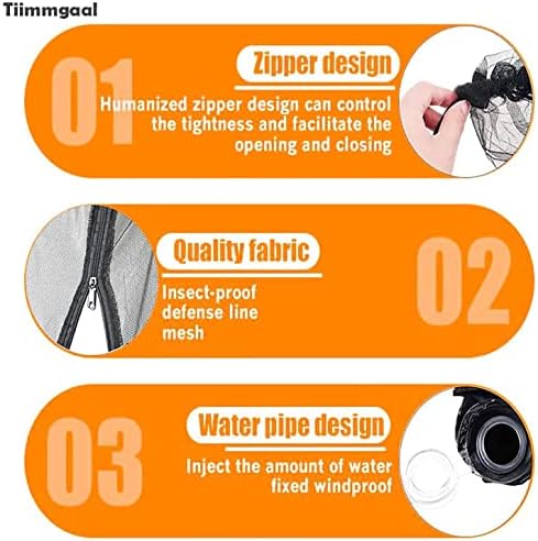 Tiimmgaal Mosquito Neting for 15FT Double-Sided Patio Umbrella Sunbrella Neting Double Zipper Water Pipe Bottom Used and for Patio Gazebo pop up canopy11x11 interchangeable