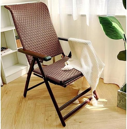 Zero Gravity Lounge Chair - Outdoor Folding Recliner with Telescopic Footrest, Wicker Rattan Design for Patio, Beach, Pool, Lawn & Camping - Indoor & Office Use (Brown)